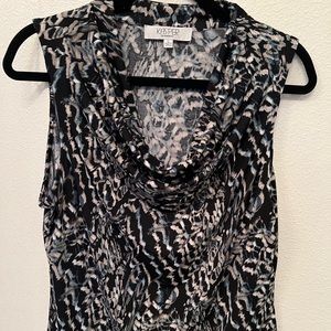 Kasper cow neck blouse